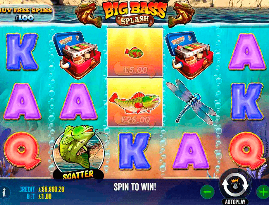 Играть в Big Bass Splash